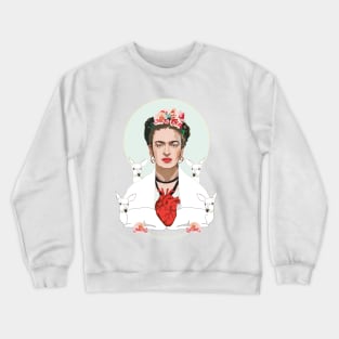 Frida Kahlo (white) Crewneck Sweatshirt